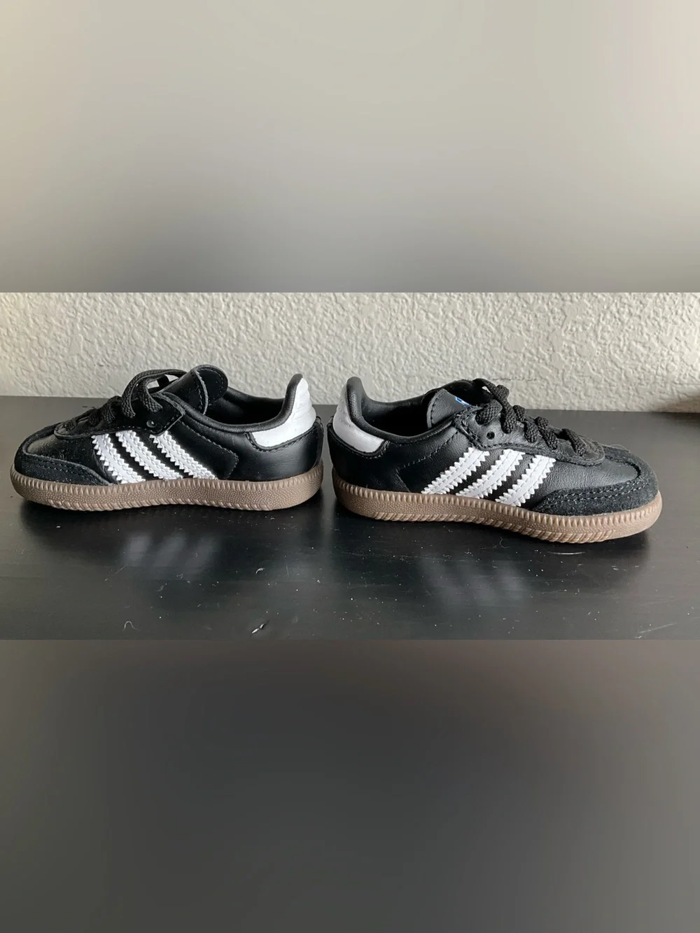 Adidas Baby Samba Original OG  Black White with Gum Sole Sneakers Size 5